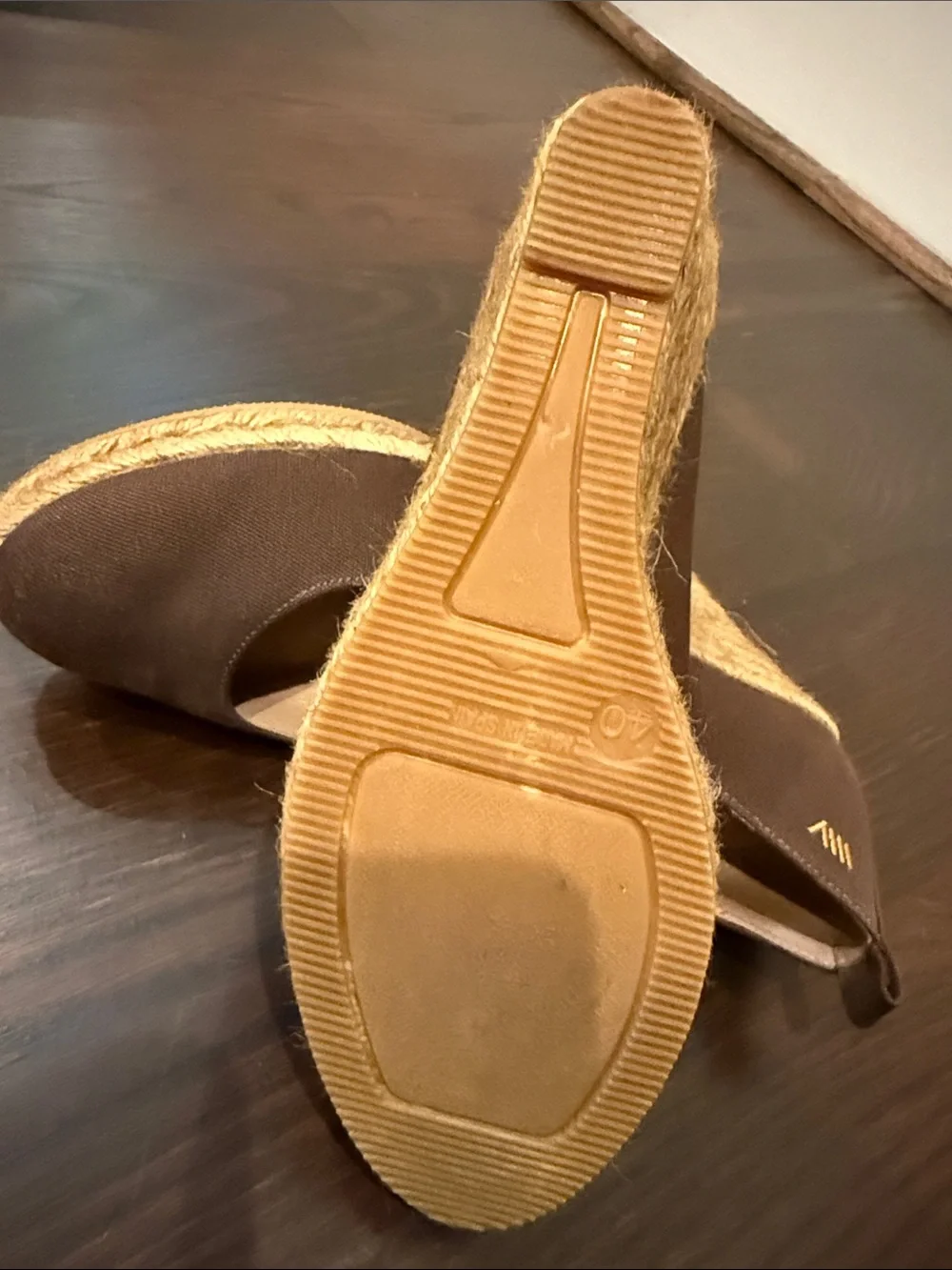 VISCATA Barcelona Brown Canvas Espadrille Wedge Flats